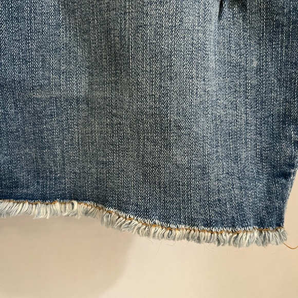 Torrid Distressed Cut Off Denim Mini Skirt Plus Size 18 - Picture 2 of 6